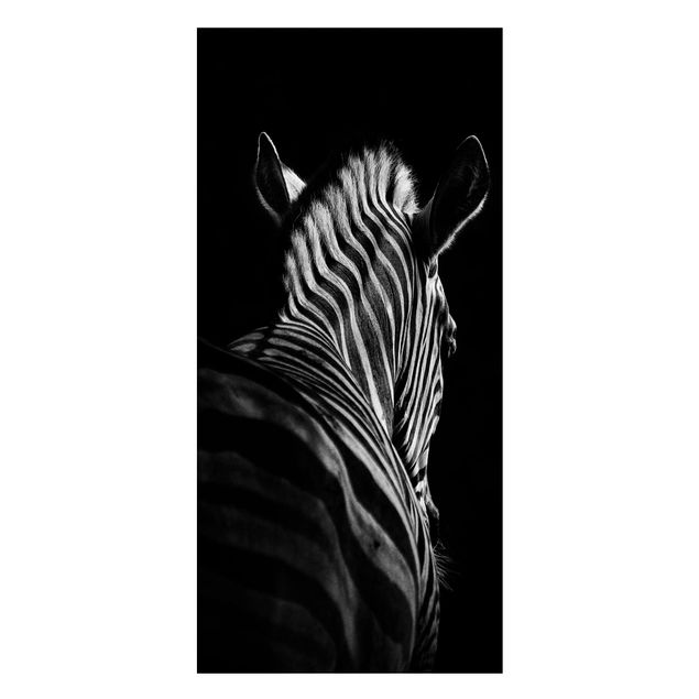 Magnettafel Büro Dunkle Zebra Silhouette