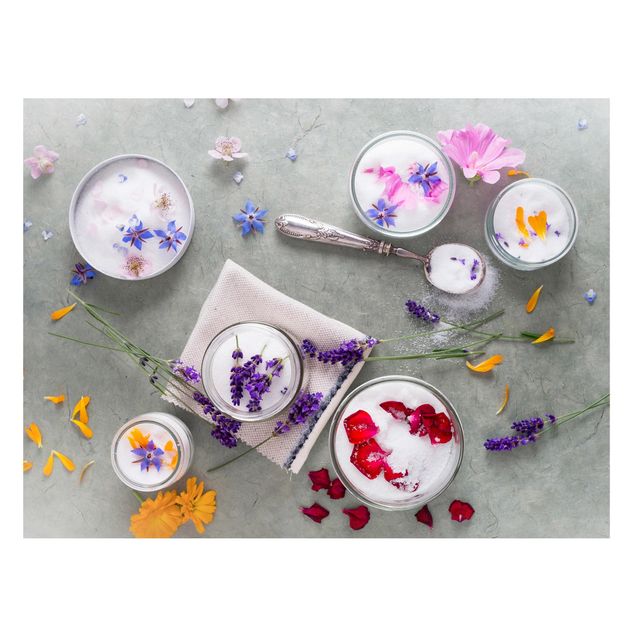 Bilder für die Wand Essbare Blüten mit Lavendelzucker