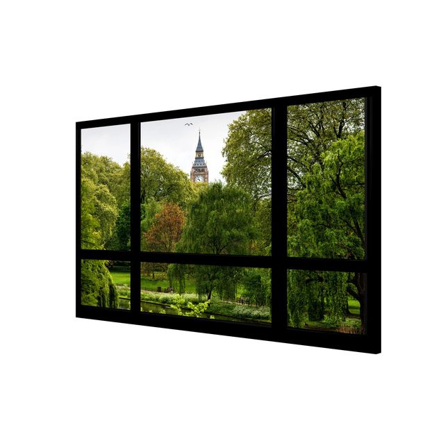 Philippe Hugonnard Fensterblick über St. James Park auf Big Ben
