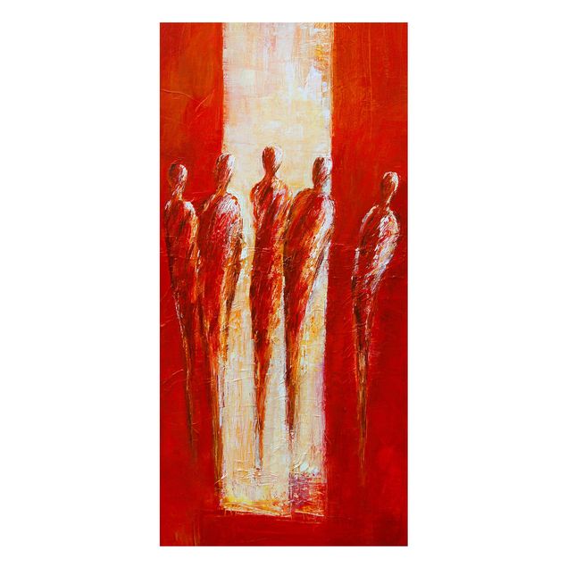 Wandbilder abstrakt Petra Schüßler - Fünf Figuren in Rot 02