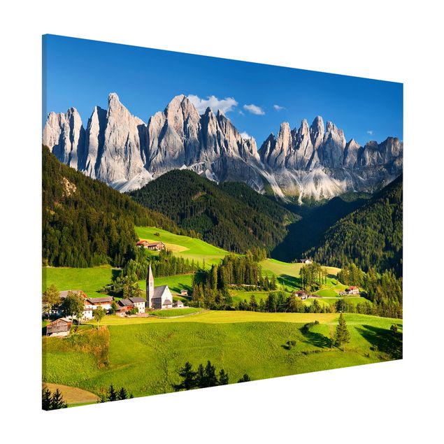 Magnettafel Büro Geislerspitzen in Südtirol
