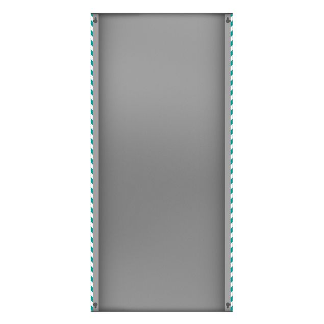 Magnettafel - Geometrisches Design Mint - Memoboard Panorama Hoch