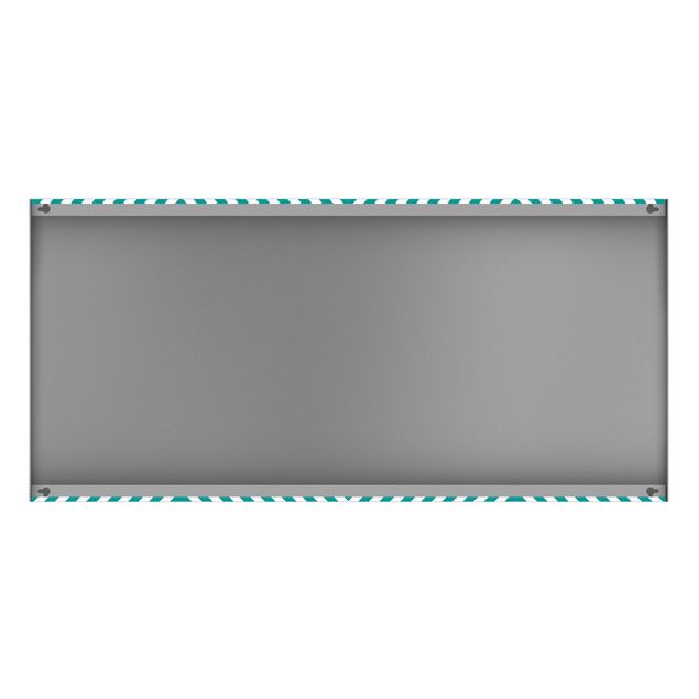 Magnettafel - Geometrisches Design Mint - Memoboard Panorama Quer