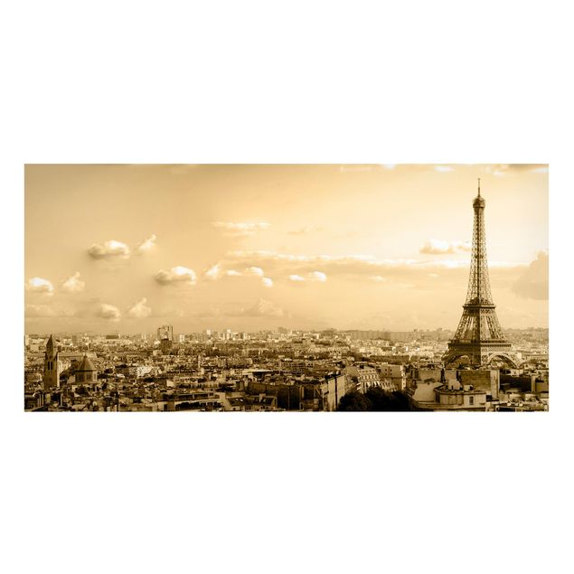 Magnettafel Skyline I Love Paris