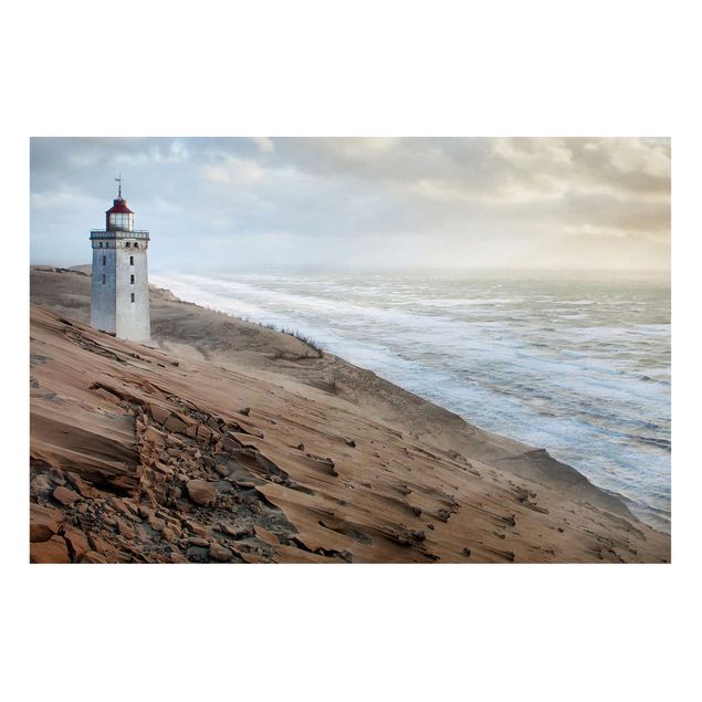 Magnettafel Strand Leuchtturm in Dänemark