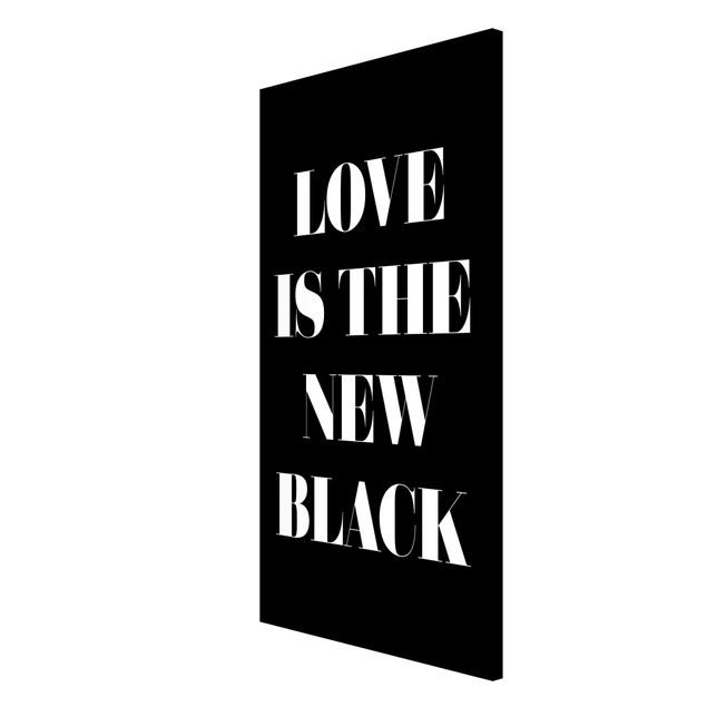 Magnettafel schwarz Love is the new black