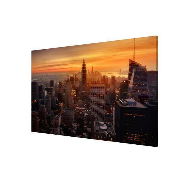 Wandbilder Manhattan Skyline Abendstimmung