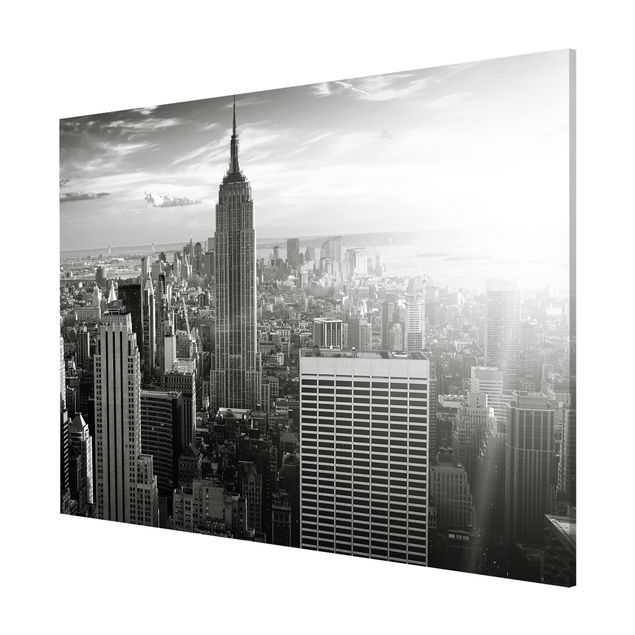 Magnettafel schwarz Manhattan Skyline