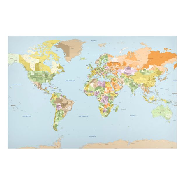 Bilder für die Wand Politische Weltkarte