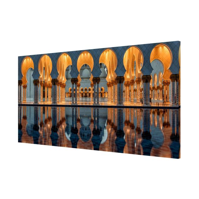 Wandbilder Reflexionen in der Moschee