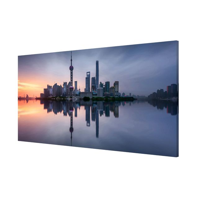 Bilder für die Wand Shanghai Skyline Morgenstimmung