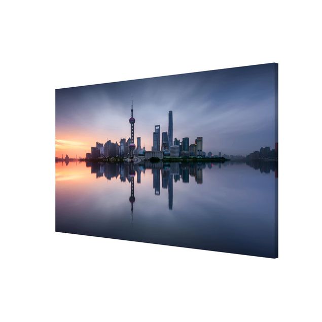 Bilder für die Wand Shanghai Skyline Morgenstimmung