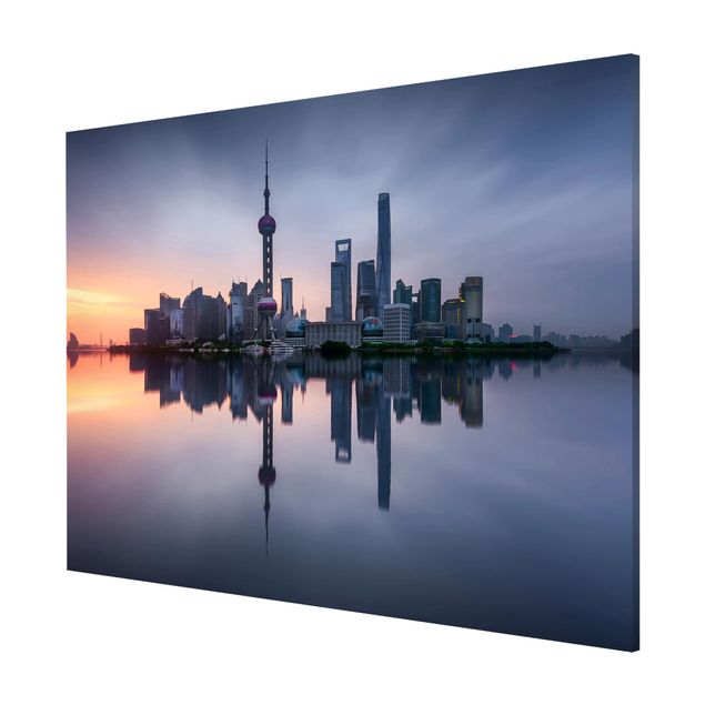 Wandbilder Shanghai Skyline Morgenstimmung