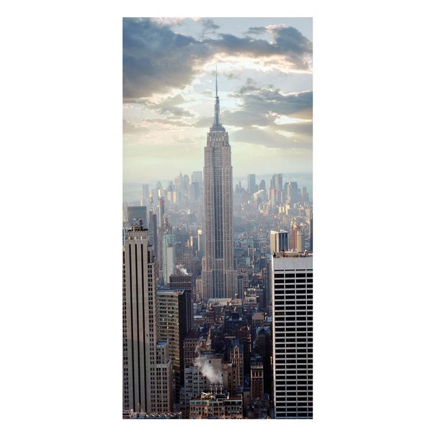 Magnettafel Skyline Sonnenaufgang in New York