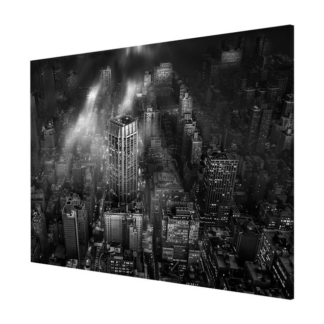 Magnettafel schwarz Sonnenlicht über New York City