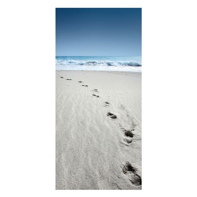 Magnettafel Strand Spuren im Sand