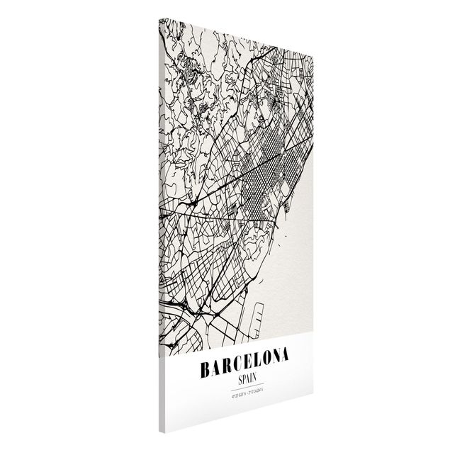 Weltkarte Magnettafel Stadtplan Barcelona - Klassik