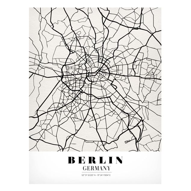 Magnettafel Sprüche Stadtplan Berlin - Klassik