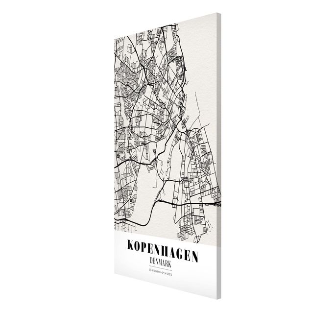 Magnettafel Sprüche Stadtplan Kopenhagen - Klassik