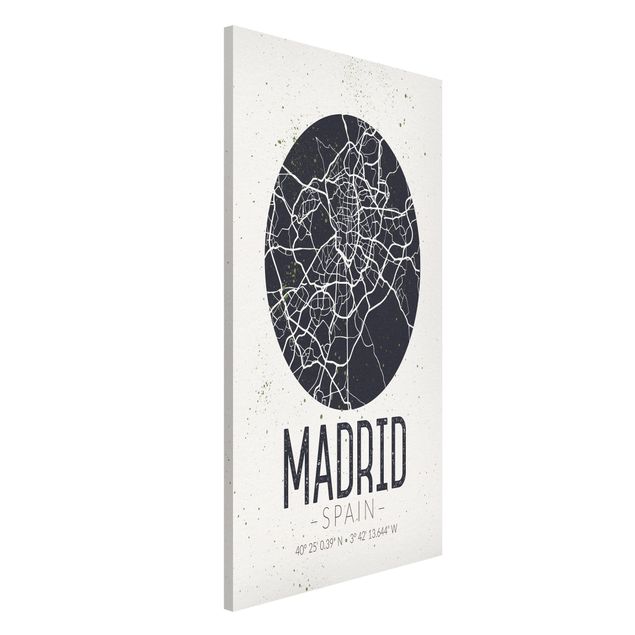 Magnettafel Büro Stadtplan Madrid - Retro