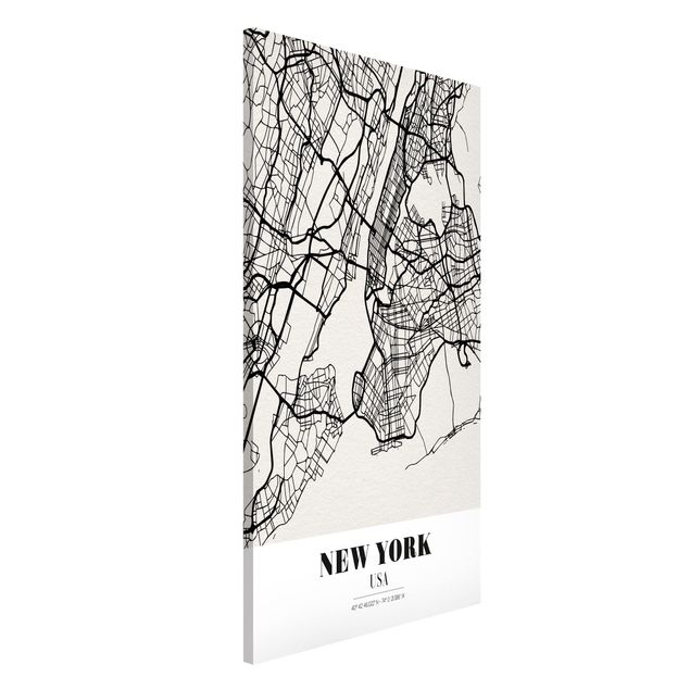 Magnettafel Büro Stadtplan New York - Klassik