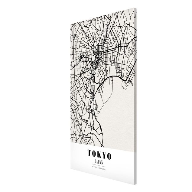 Magnettafel Sprüche Stadtplan Tokyo - Klassik