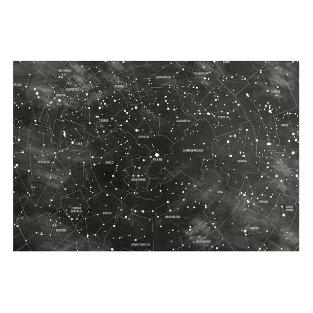 Magnettafel schwarz Sternbild Karte Tafeloptik