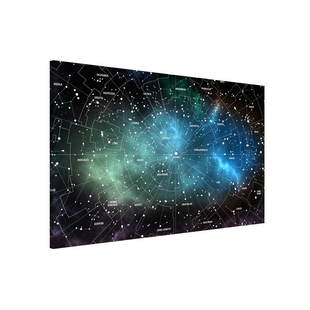 Weltkarte Magnettafel Sternbilder Karte Galaxienebel
