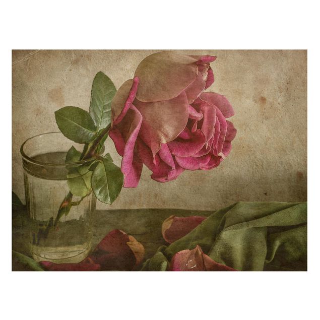 Magnettafel Blumen Tear of a Rose