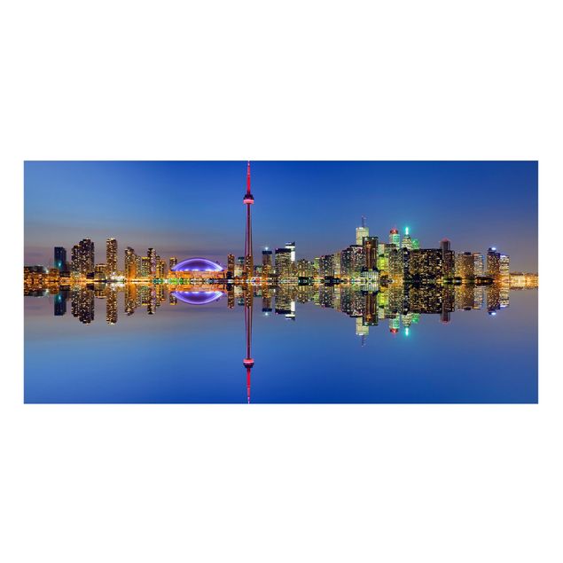 Magnettafel Skyline Toronto City Skyline vor Lake Ontario