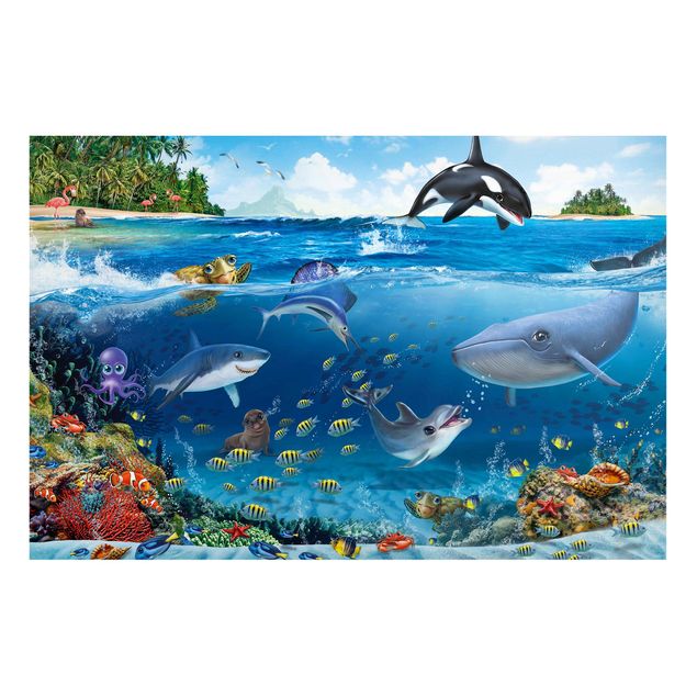 Magnettafel Tiere Unterwasserwelt mit Tieren