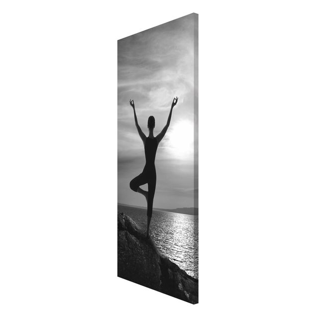 Wandbilder Yoga schwarz weiss