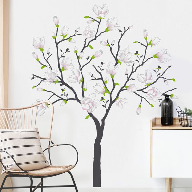 Wandsticker Floral Magnolienbaum