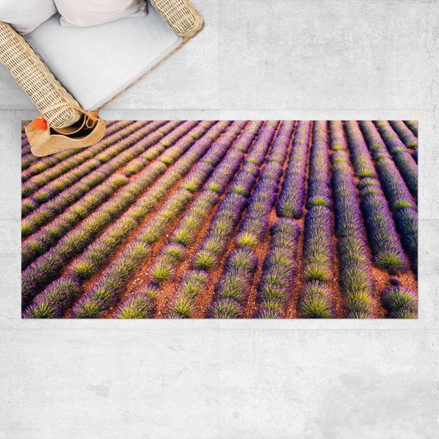 Moderne Teppiche Malerisches Lavendelfeld