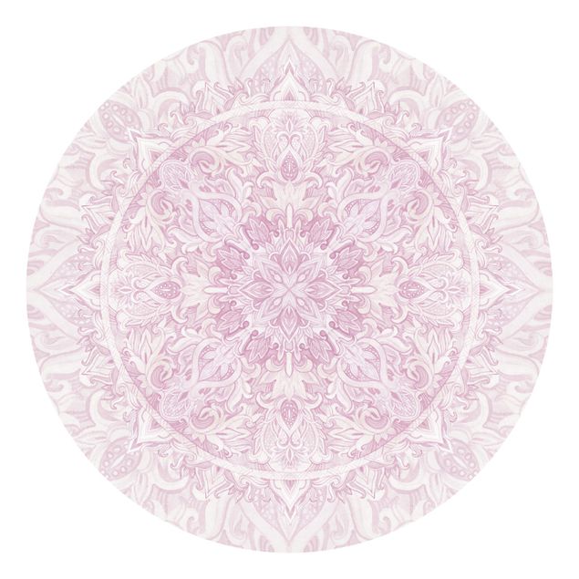 Tapete Mandala Mandala Aquarell Ornament rosa