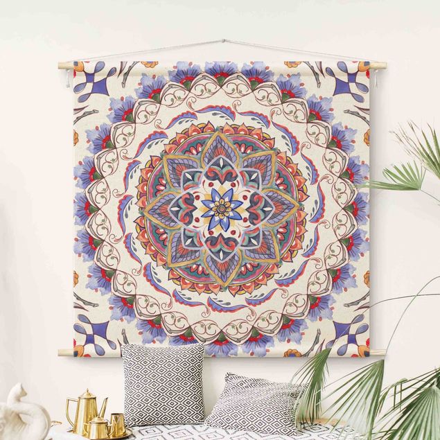 Moderne Wandteppiche Mandala Meditation Pranayama