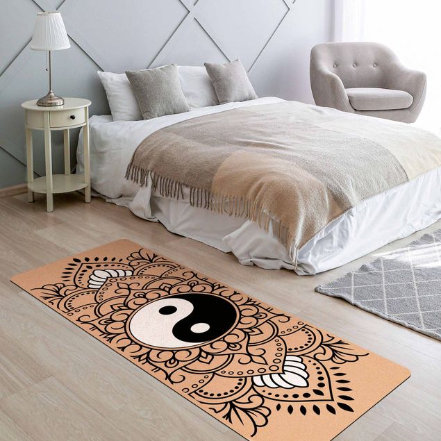 Teppich modern Mandala Yin und Yang