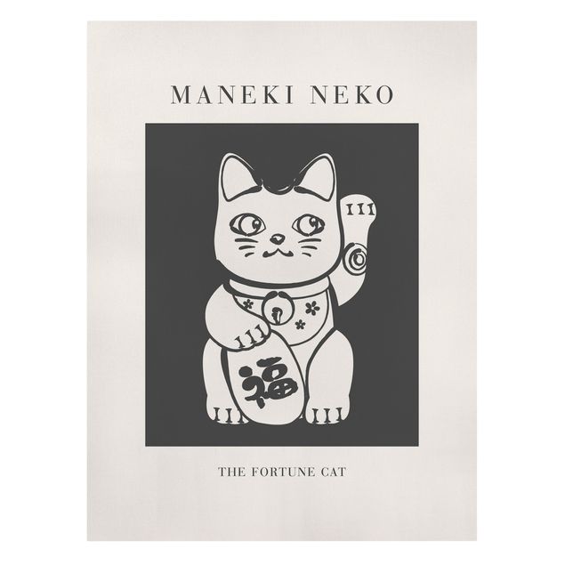 Wandbilder Vintage Maneki Neko - Die Glückskatze