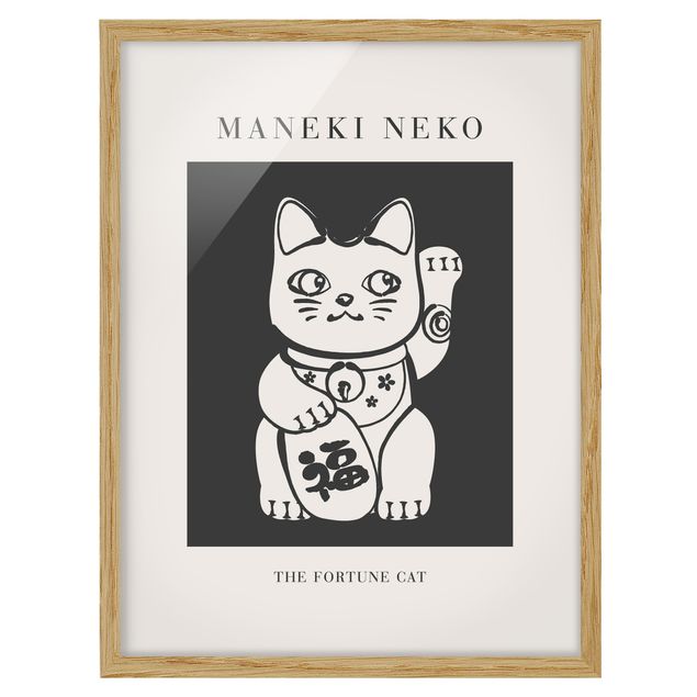 Gerahmte Bilder Maneki Neko - Die Glückskatze
