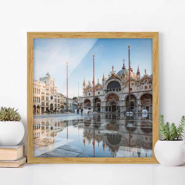 Schöne Wandbilder Markusplatz in Venedig