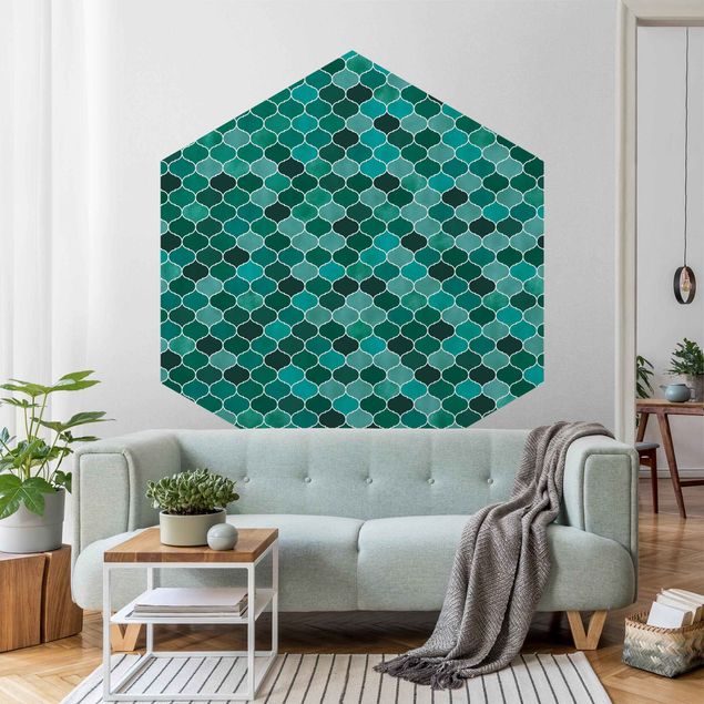 Tapete Marokkanisches Aquarell Muster