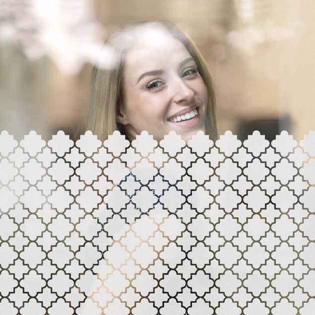 Fensterbilder XXL Marokkanisches Mosaik Vierpassmuster