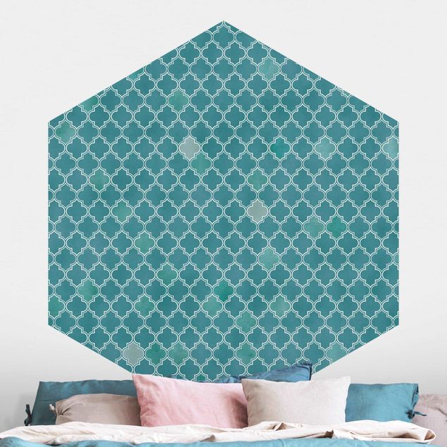 Geometrische Tapete Marokkanisches Ornament Muster