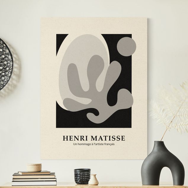 Leinwandbilder Schwarz-Weiß Matisse Hommage - Balance