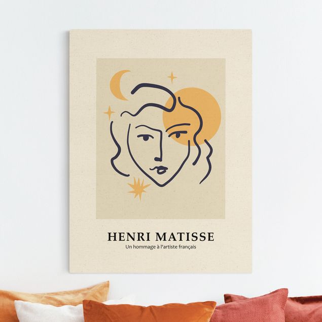 Wandbilder XXL Matisse Hommage - Frauengesicht