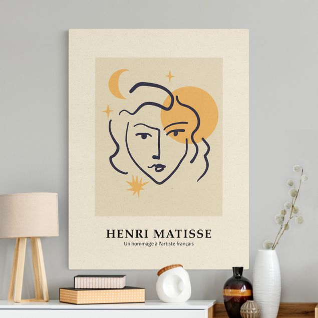 Kunstdrucke auf Leinwand Matisse Hommage - Frauengesicht