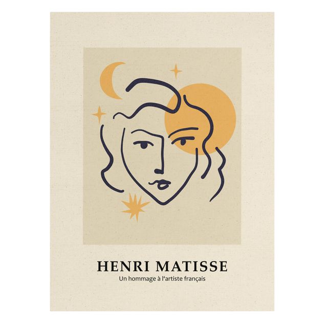 Leinwandbilder Matisse Hommage - Frauengesicht