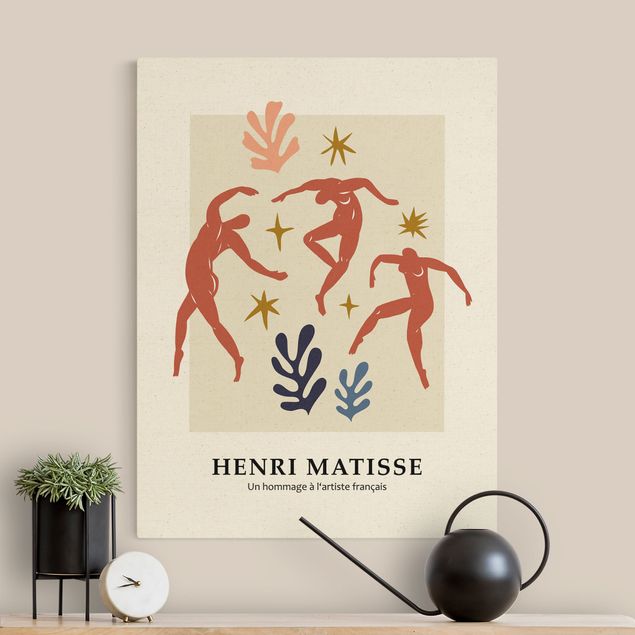 Moderne Leinwandbilder Wohnzimmer Matisse Hommage - Freudentanz
