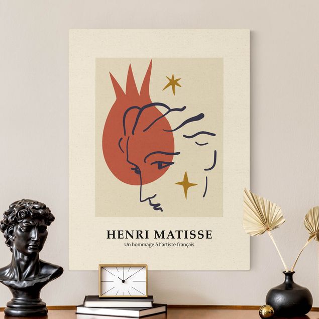 Leinwand Kunstdruck Matisse Hommage - Gesicht