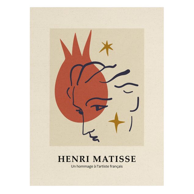 Bilder auf Leinwand Matisse Hommage - Gesicht